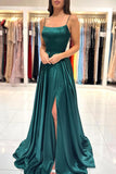 A-Line Prom Dresses Empire Dress Formal Floor Length Sleeveless Sweetheart Imitation Silk Backless with Pleats 2023