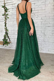 Prom Dresses Long Formal Evening Ball Gowns Side Slit Glitter Dress 2023