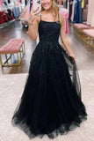 Ball Gown Prom Dresses Princess Dress Formal Sweep / Brush Train Sleeveless Spaghetti Strap Tulle with Pleats Appliques 2023 - dennisdresses