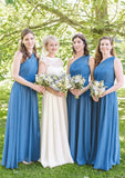 Chiffon Bridesmaid Dress A-Line/Princess One-Shoulder Long/Floor-Length