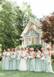 Chiffon Bridesmaid Dress A-Line/Princess Scoop Neck Long/Floor-Length