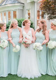 Chiffon Bridesmaid Dress A-Line/Princess Scoop Neck Long/Floor-Length