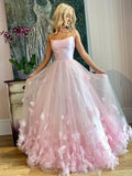 A-Line Prom Dresses Elegant Dress Engagement Floor Length Sleeveless Spaghetti Strap Tulle with Pleats Appliques 2023