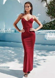 Jersey Prom Dress Sheath/Column Sweetheart Ankle-Length With Lace