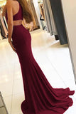 Mermaid / Trumpet Evening Gown Bodycon Dress Formal Court Train Sleeveless High Neck Stretch Fabric with Slit 2023 - dennisdresses