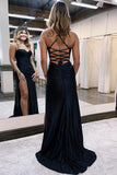 Mermaid / Trumpet Prom Dresses Empire Dress Formal Court Train Sleeveless Sweetheart Satin Backless with Pleats Beading 2023 - dennisdresses