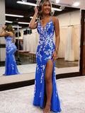 Mermaid / Trumpet Prom Dresses Sexy Dress Royal Blue Evening Gown 2023