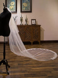 Two-tier Lace Wedding Veil Cathedral Veils with Sequin / Embroidery Tulle