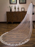 Two-tier Lace Wedding Veil Cathedral Veils with Sequin / Embroidery Tulle